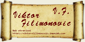 Viktor Filimonović vizit kartica